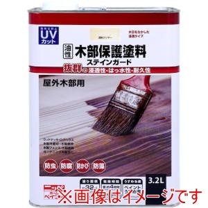 ニッぺ ニッぺ 油性木部保護塗料ステインガード 3.2L とうめい