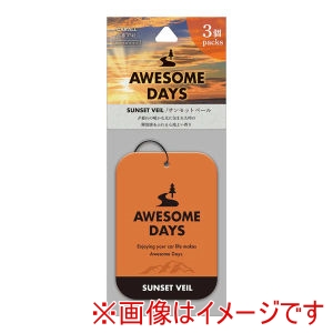 晴香堂 カーオール CARALL カーオール 3742 オーサムデイズ プレート 3個パック サンセットベール 車用 芳香剤 晴香堂