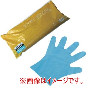 シンガー シンガー LPE0190SEBPSS ポリスリム手袋 100枚袋入 ブルーSS