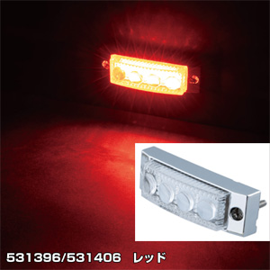 ジェットイノウエ JET INOUE ジェットイノウエ 531396 LED4 超ミニフラットマーカー 24V SMDタイプ レッド