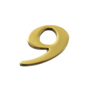 光 光 QL20-9 真鍮ゴールド文字 数 9