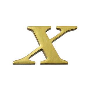光 光 QL20-X 真鍮ゴールド文字 大文字 英 X