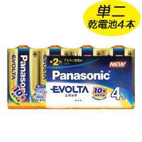 パナソニック Panasonic パナソニック LR14EJ/4SW アルカリ乾電池 エボルタ EVOLTA 単2形 4本 シュリ