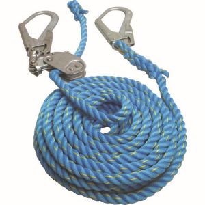 まつうら工業 まつうら工業 NEW-TETORON-WF1620BLUE 青色ニューテトロン水平親綱 16mm ×20m 両端フック、片側緊張器付