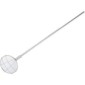 新越ワークス TS パイプ柄 給食用すくい網 丸型 24cm 極細目 柄長100cm 新越ワークス スリースノー