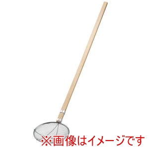 新越ワークス TS 18-8 木柄 丸型 給食用 すくい網 24cm 14メッシュ 30457 新越ワークス スリースノー