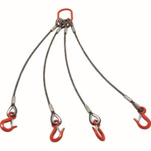 トラスコ TRUSCO トラスコ TWEL-4P-12S1 4本吊りアルミロックスリング フック付き 12mmX1m TRUSCO メーカー直送 代引不可 沖縄 離島不可