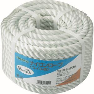 トラスコ TRUSCO トラスコ ナイロンロープ 3つ打 線径12mm×長さ20m R-1220N