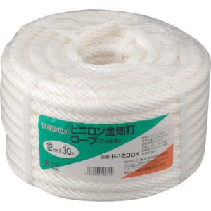 トラスコ TRUSCO トラスコ ビニロンロープ 金剛打 線径12mm×長さ30m R-1230K