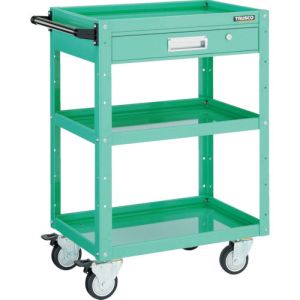 トラスコ中山 TRUSCO イーグルワゴン 600X400 引出付 ウレタン4輪自在 YG色 EGW-763VUJ-YG メーカー直送 代引不可