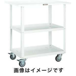 トラスコ中山 TRUSCO イーグルワゴン 600X400 天板付 ウレタン4輪自在 YG色 EGW-762TUJ-YG メーカー直送 代引不可