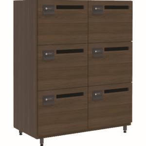 トラスコ TRUSCO トラスコ WPL1290-WN 木製パーソナルロッカー 2列3段 ウォールナット TRUSCO メーカー直送 代引不可 北海道 沖縄 離島不可