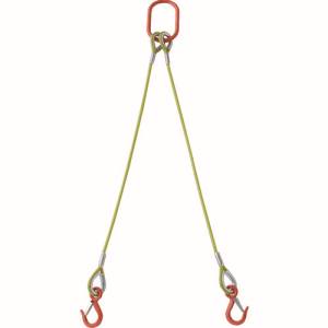 トラスコ TRUSCO トラスコ TWSP2P9S2 2本吊玉掛ワイヤーロープスリング カラー被覆付 アルミロックタイプ 黄透明2M TRUSCO メーカー直送 代引不可 北海道 沖縄 離島不可