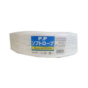 宮島化学工業 宮島化学工業 HC530 PP ソフトロープ 白 5mm×300m