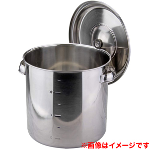 大屋金属 CLO 18-8 目盛付 キッチンポット 40cm クローバー 大屋金属
