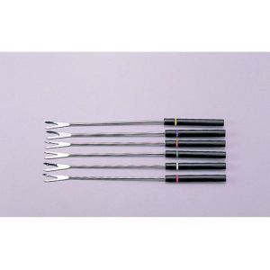 ヌーベル NOUVEL ヌーベル プラ黒柄 フォンデュフォークセット 6pcs 1572 NOUVEL